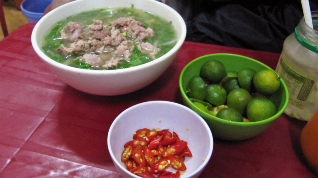 A bowl of pho