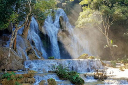 The majestic Kuang Si Falls