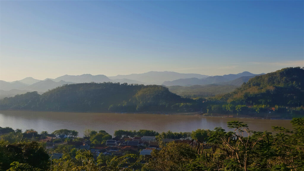 View of the Mekong river from Phu Si Hill