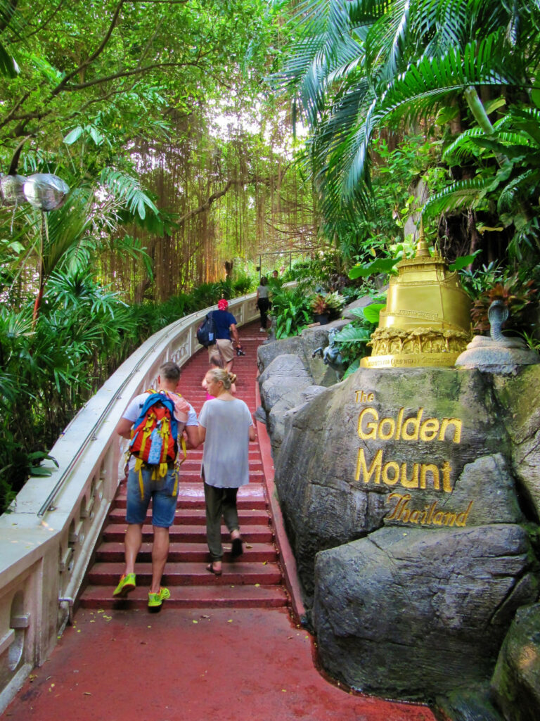 Stairs leading up to the Golden Mount