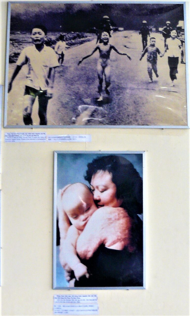Photographs of Phan Thi Kim Phuc also known as the napalm girl