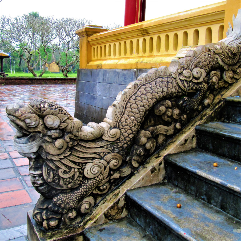 Chinese influenced stairway carving