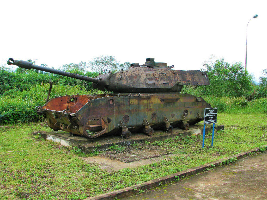 A tank left behind at Khe Sanh Combat Base