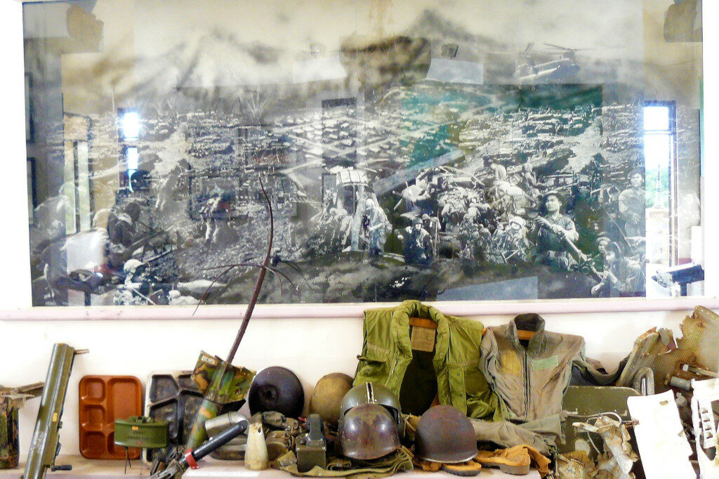 Uniform and photographs on show at the Khe Sanh Combat Base museum
