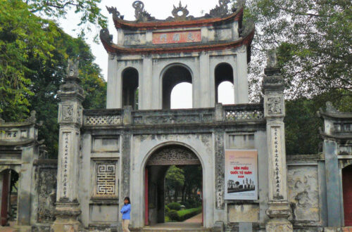 Main entrance to Temple of Literature Hanoi