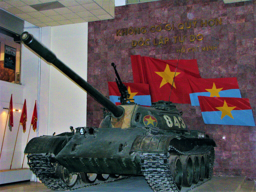 Tank 843, a Soviet-made T54, that was the second tank to get through the palace gates in Saigon