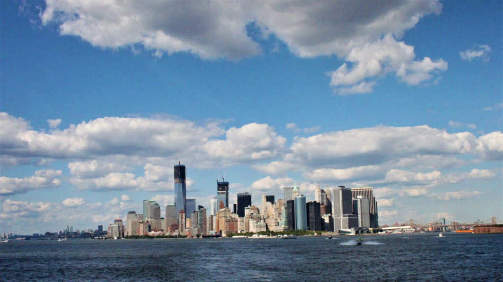 View of Downtown Manhattan from the ferry to Staten Island