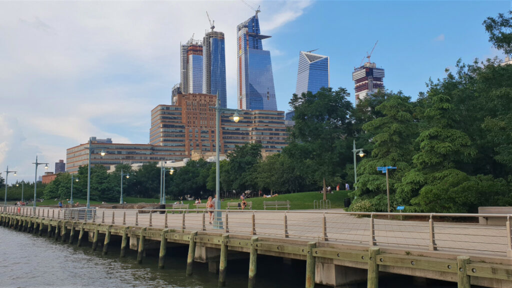 View if Lower Manhattan from Battery Park City