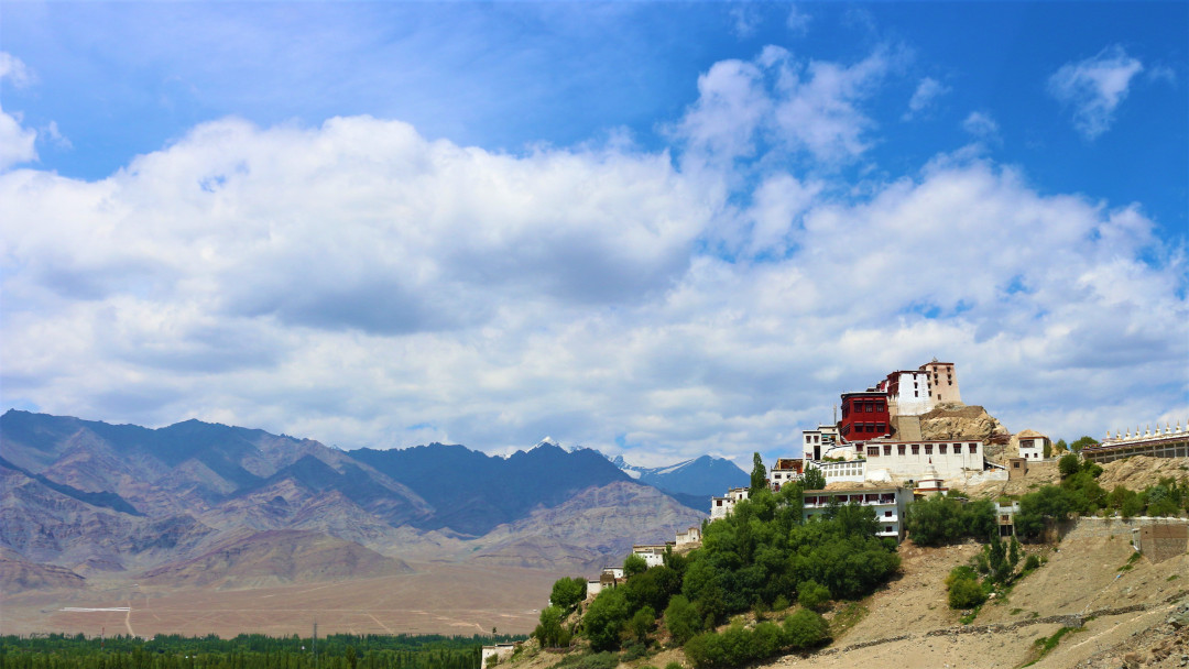 Thiksey Monastery with the Indus Valley plains below
