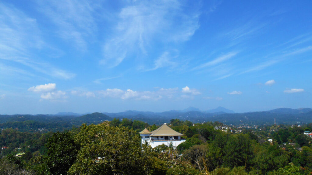 View of Kandy from the temple