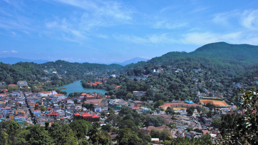 View of Kandy from the temple