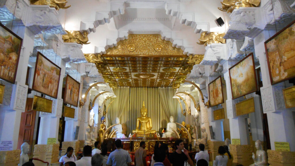View of the Buddha inside the temple