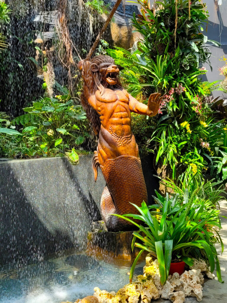 There is a muscular version of the Merlion too.