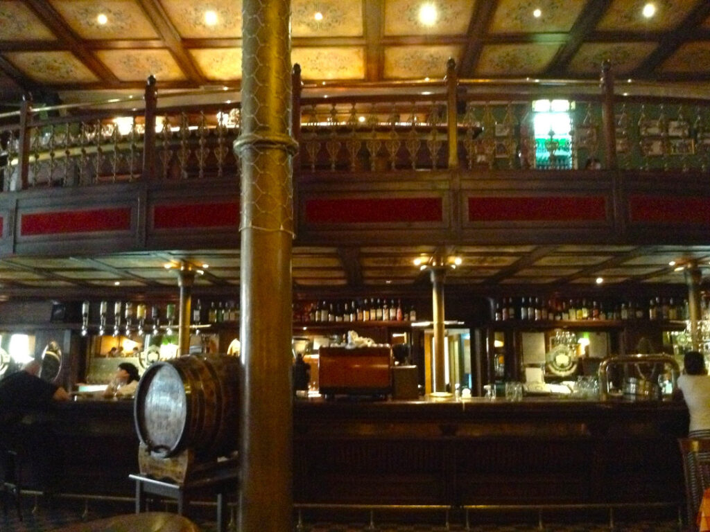This dimly lit restaurant takes you back in time.