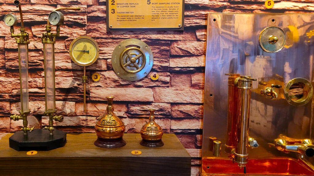 Replicas of the copper tanks years ago.