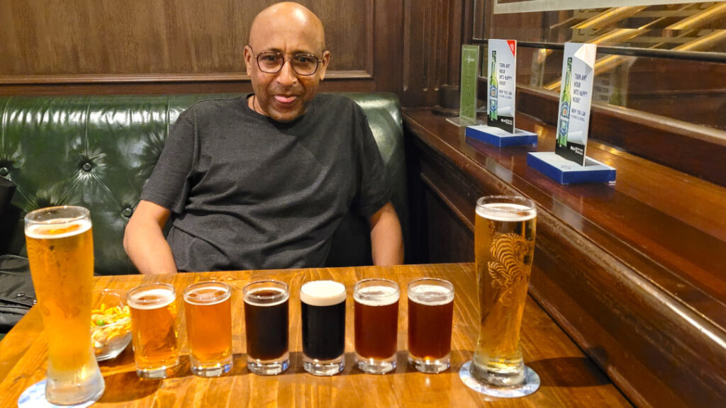 The many flavors at Tiger Brewery.